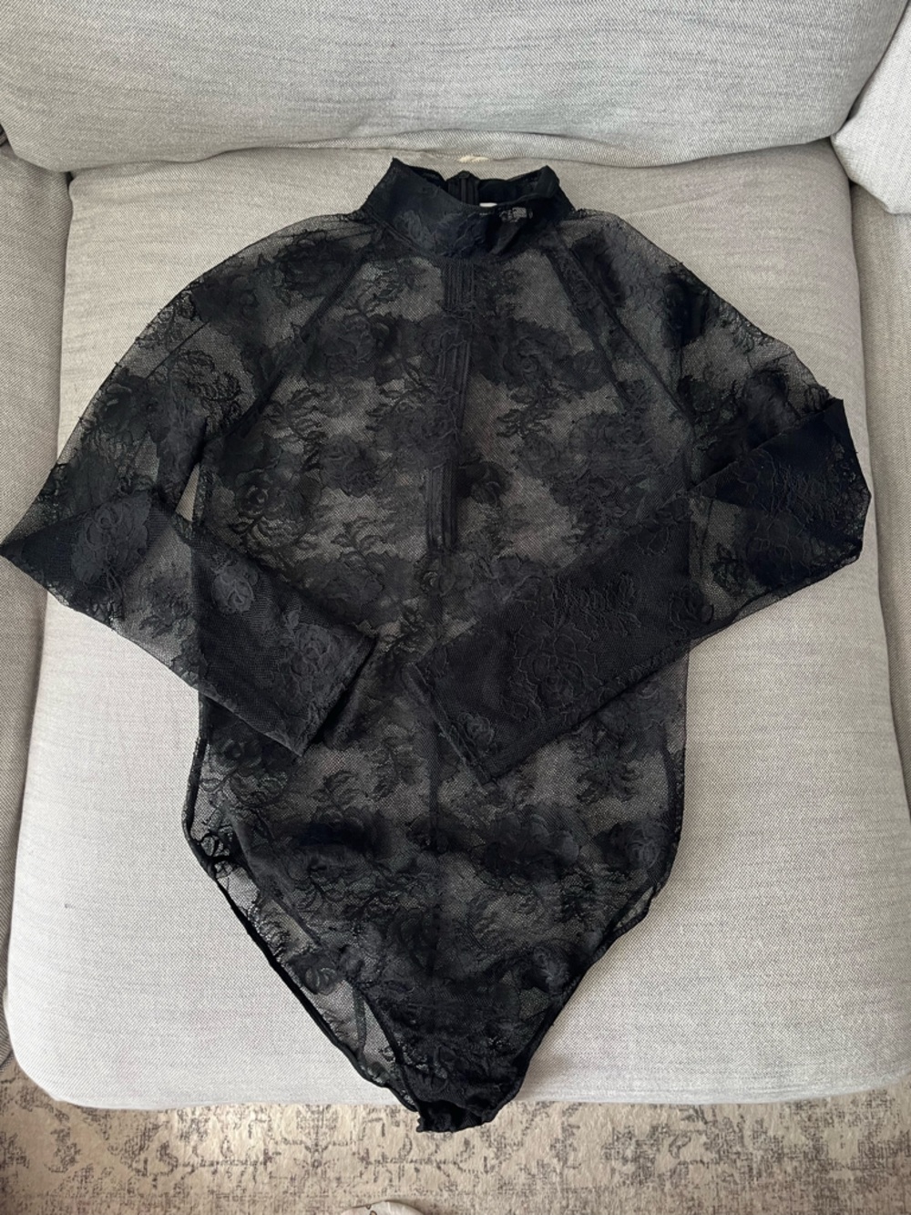 Fleur Du Mal Black Lace Long sleeve Bodysuit 🖤